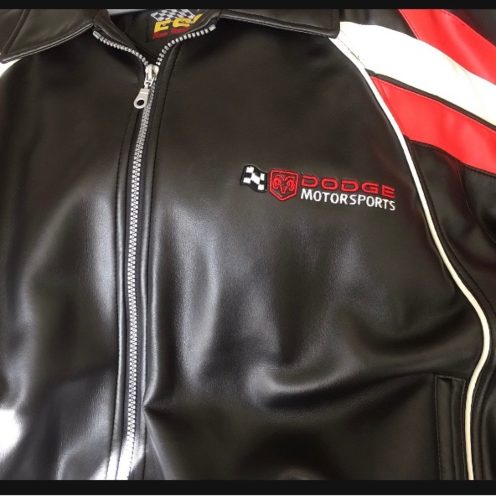 Leather like NASCAR MOPAR jacket, like new never worn, too big